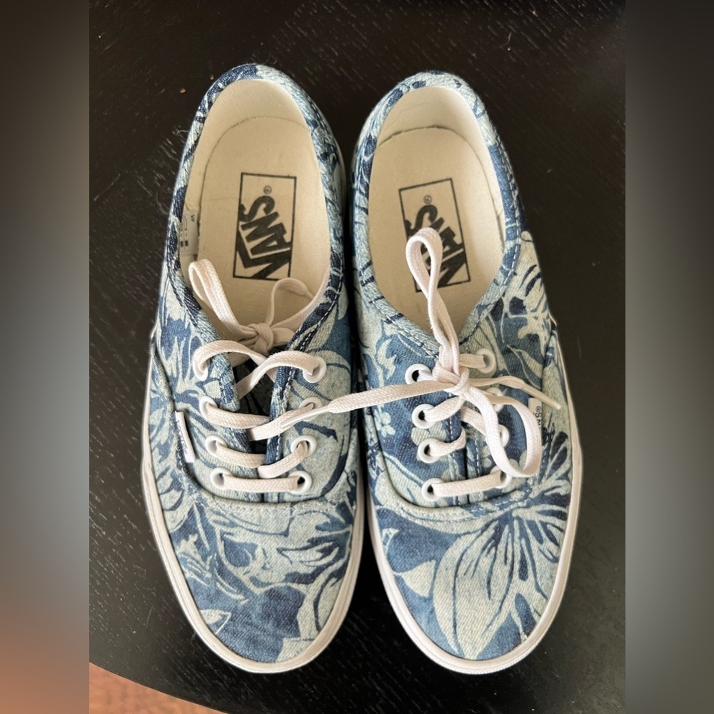 Vans off the Wall Índigo Tropical Pattern Size 6 - Picture 3 of 6